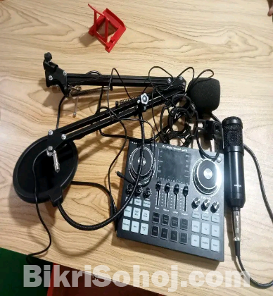 BM 100 microphone& Sound card